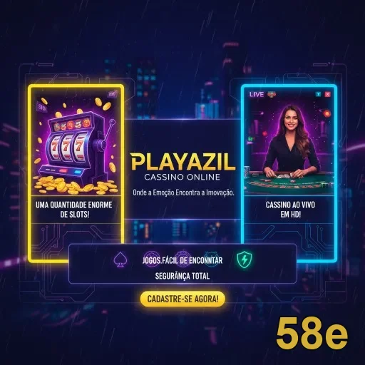 Interface do cassino online 58e destacando segurança e variedade.