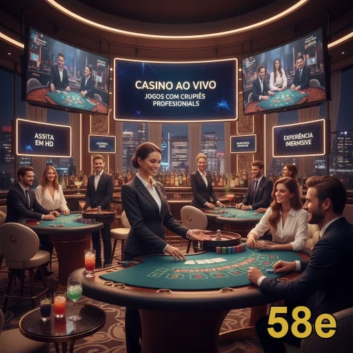 Experiência interativa de cassino ao vivo no 58e.