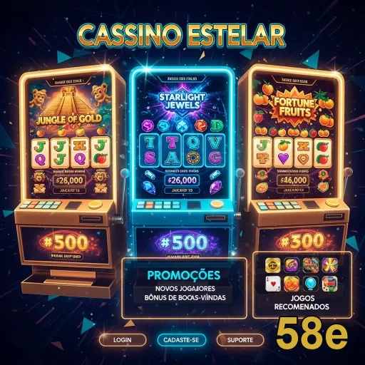 Slots do cassino 58e com promoções e jogos VIP destacados.
