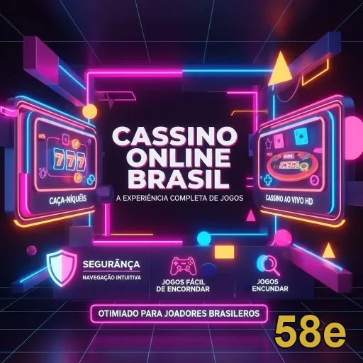 Representação do aplicativo 58e com foco em cassino online Brasil.