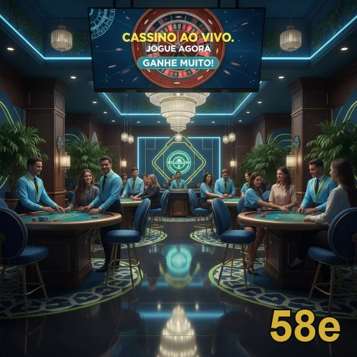 Jogadores em ambiente VIP do cassino 58e ao vivo.