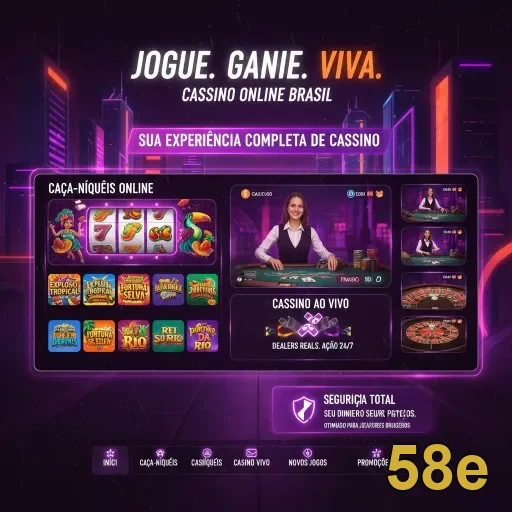 Jogos de cassino online da 58e com live dealers e slots.