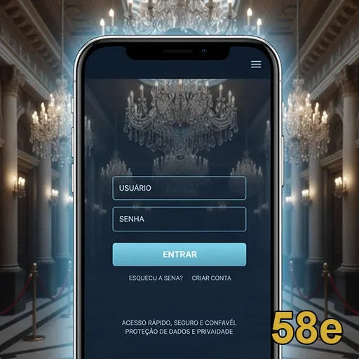 Tela de login da plataforma 58e com design elegante.