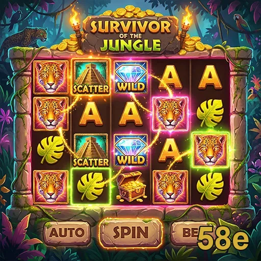 Tela do jogo Survivor of the Jungle no site 58e