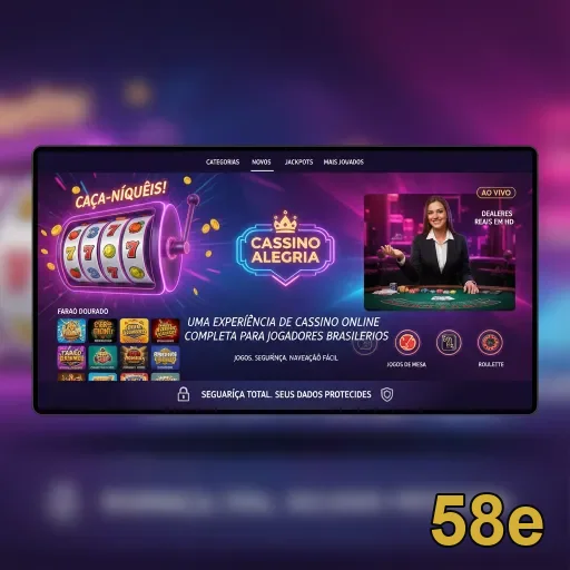 Imagem da interface VIP da 58e com jogos premium disponíveis.