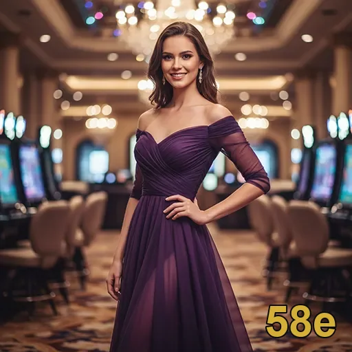 Jogadora VIP elegante em cassino do 58e, acessando benefícios.