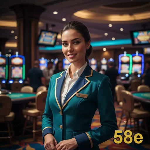 Dealer apresentando jogos ao vivo na plataforma 58e.